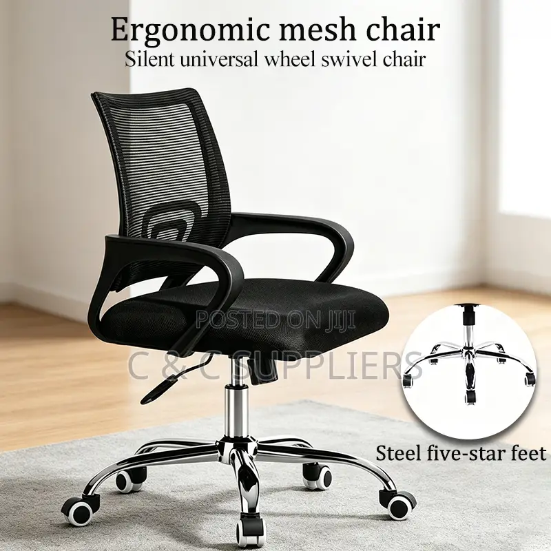 Mid Back Mesh Study Chair With Armrest