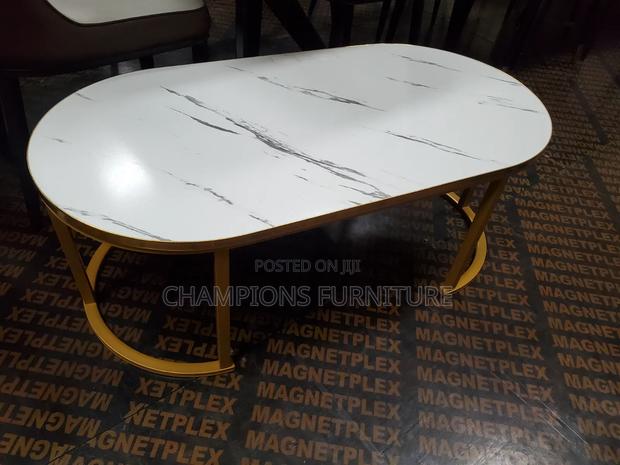 White Marble Oval Coffee Table