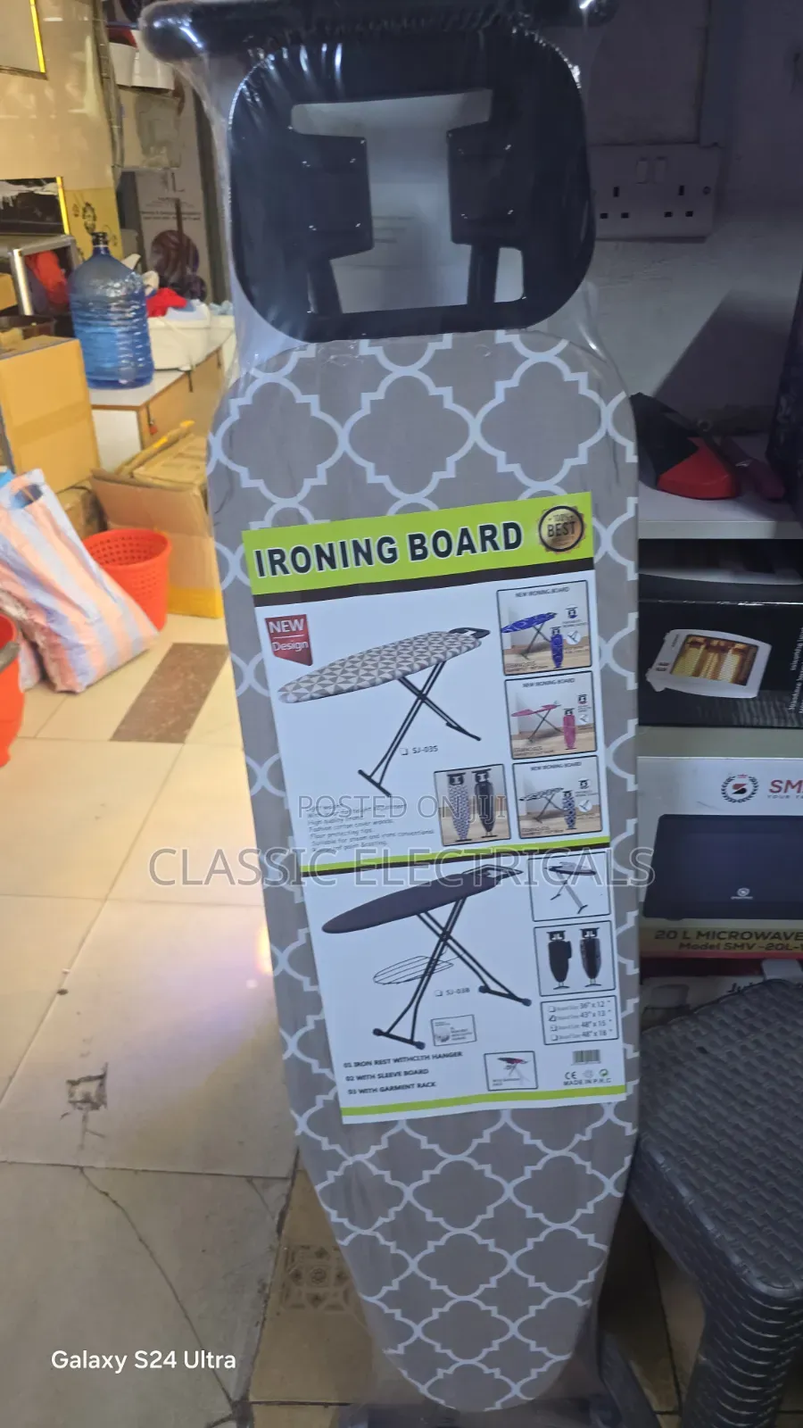 Strong and Durable Metallic Portable Ironing Board