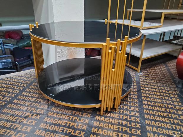 Gold and Black Two Tier Coffee Table