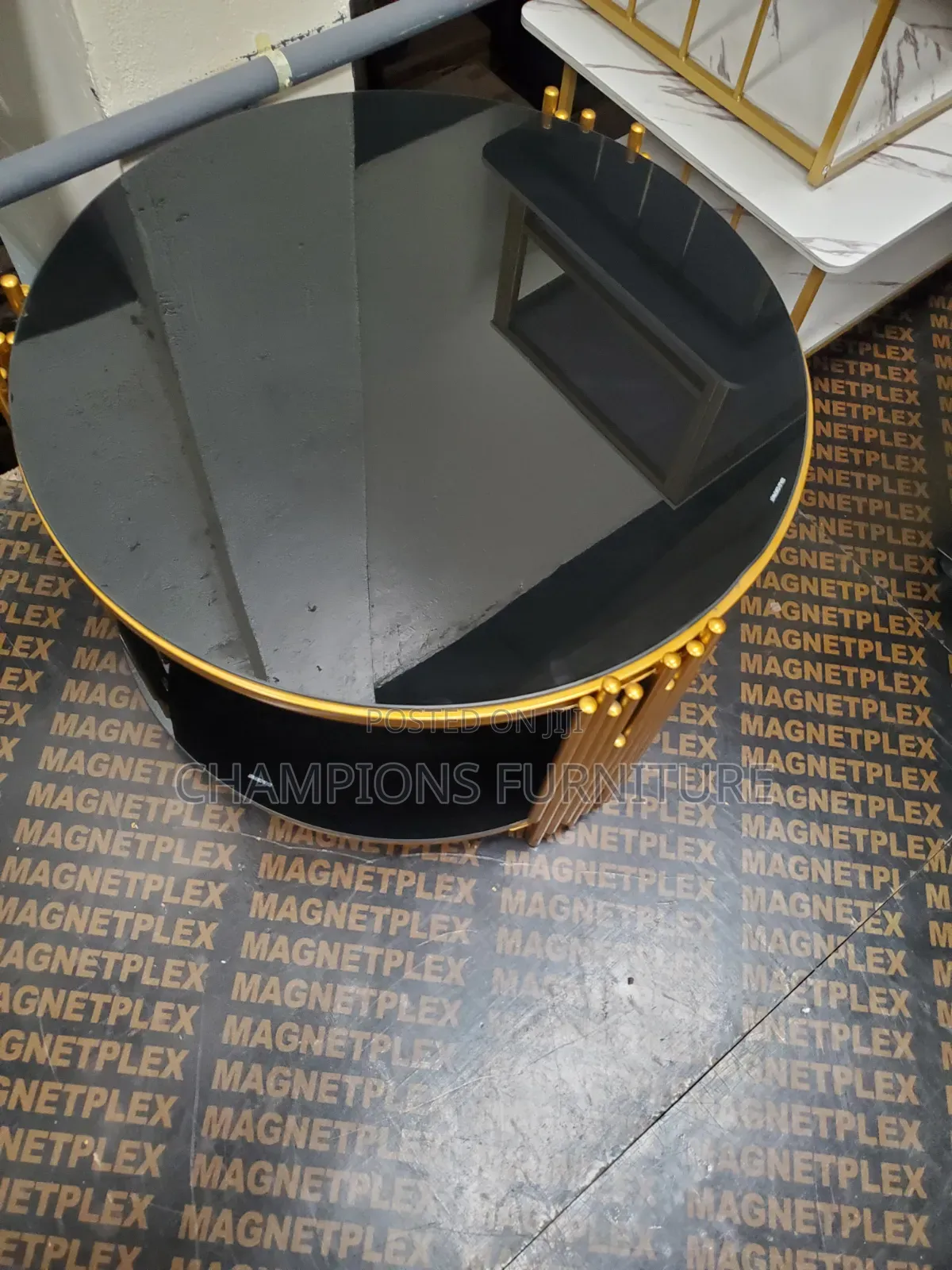 Gold and Black Two Tier Coffee Table