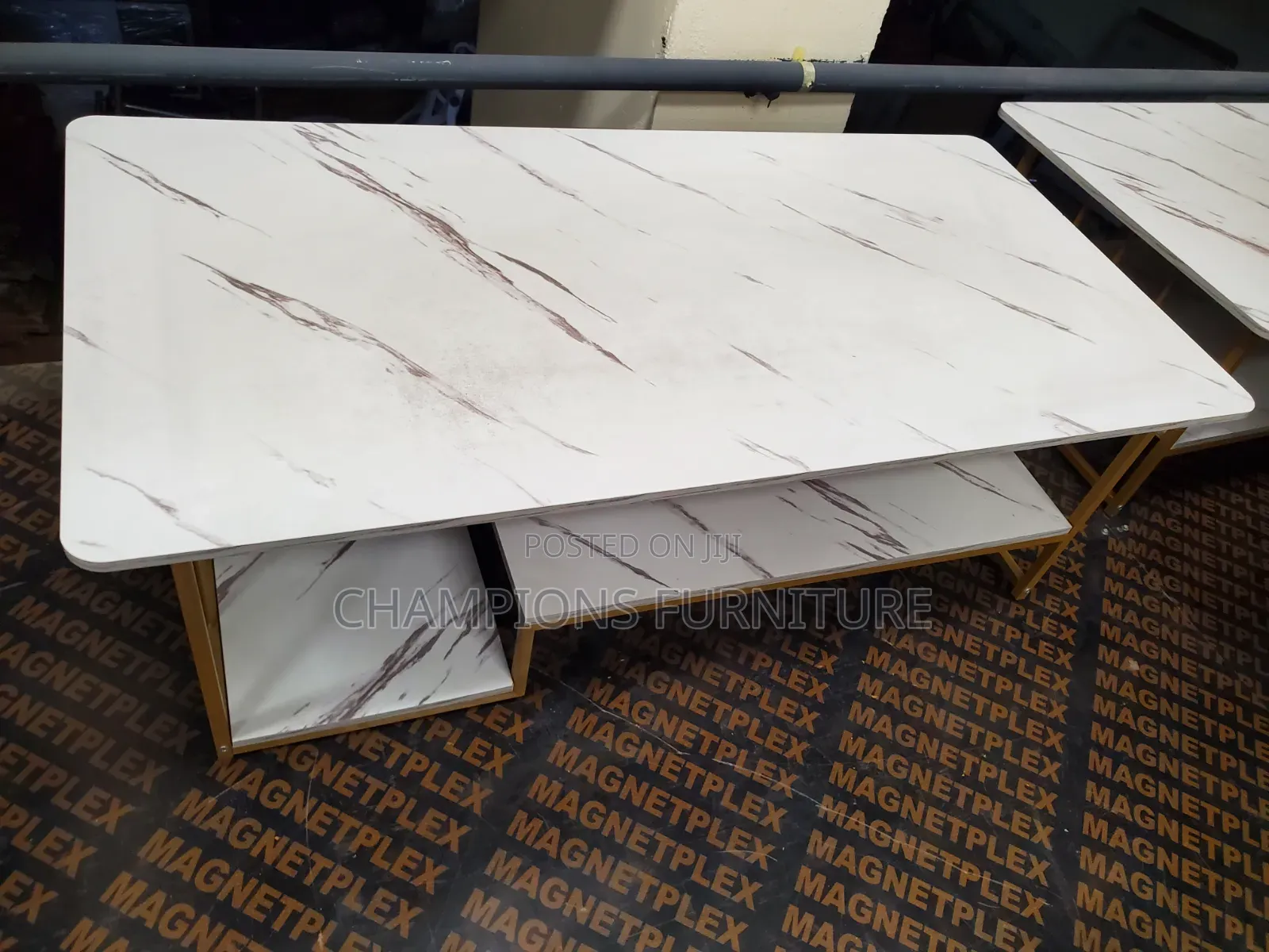 2-Tier Marble Finish Coffee Table