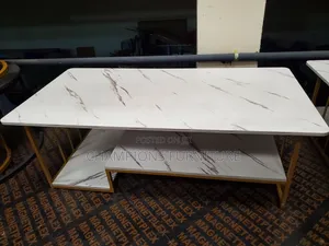 2-Tier Marble Finish Coffee Table