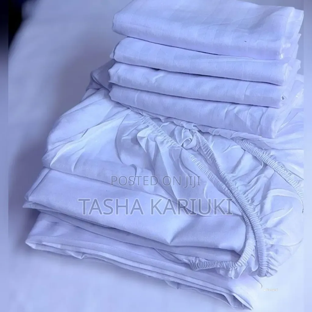 Fitted Stripped Bedsheets 6 PCS