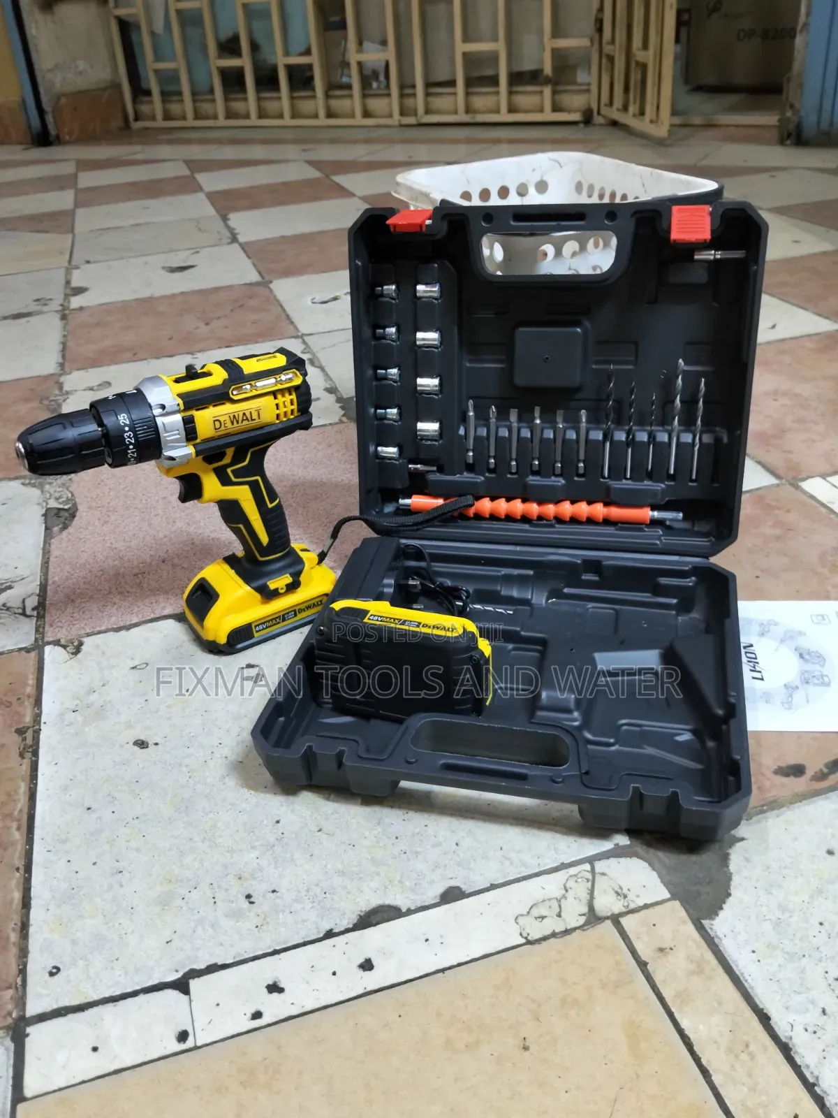 Top Dewalt Cordless Drill With Hammer 48Volts 2 Battery Charger