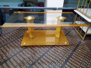 Prism Gold Tempered Glass Coffee Table