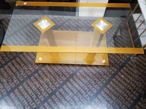 Prism Gold Tempered Glass Coffee Table