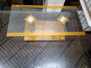 Prism Gold Tempered Glass Coffee Table
