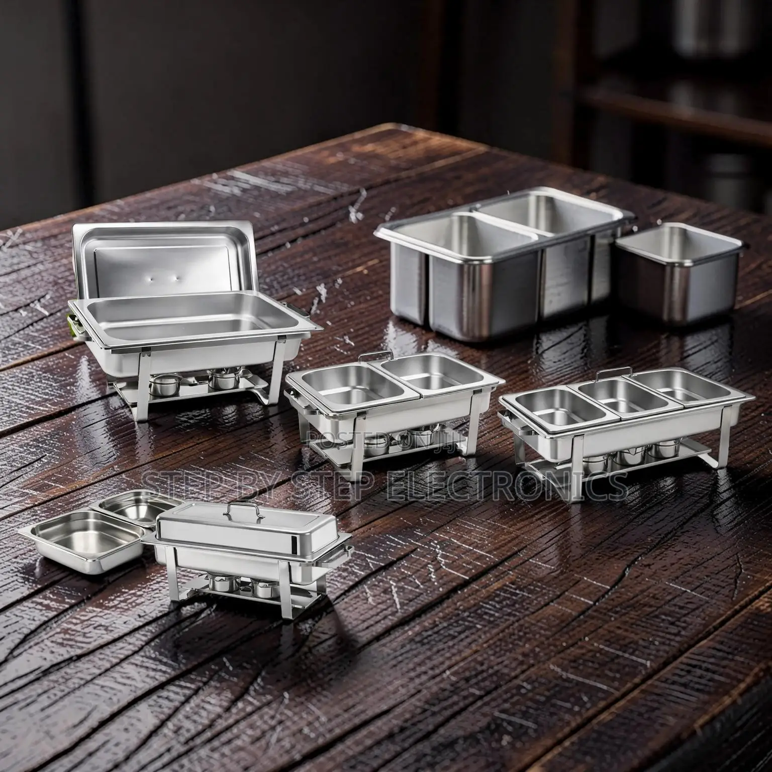 Factory Prices Elegant Design 11L Stainless Steel Triple Chafing Dish