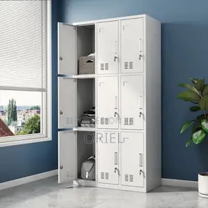 Office Cabinet : Staff 9-Unit Steel Locker Cabinet