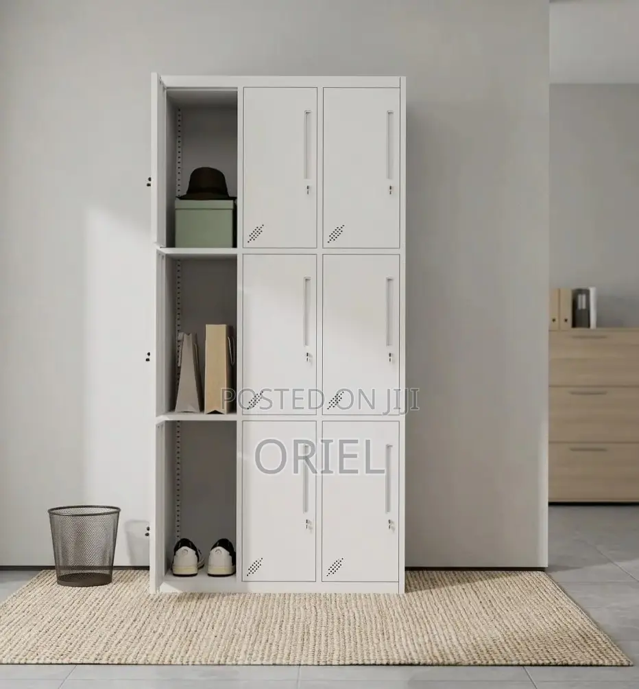 Office Cabinet : Staff 9-Unit Steel Locker Cabinet