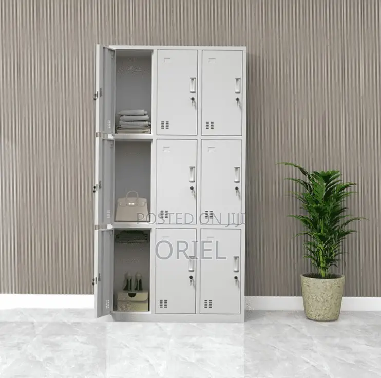 Office Cabinet : Staff 9-Unit Steel Locker Cabinet