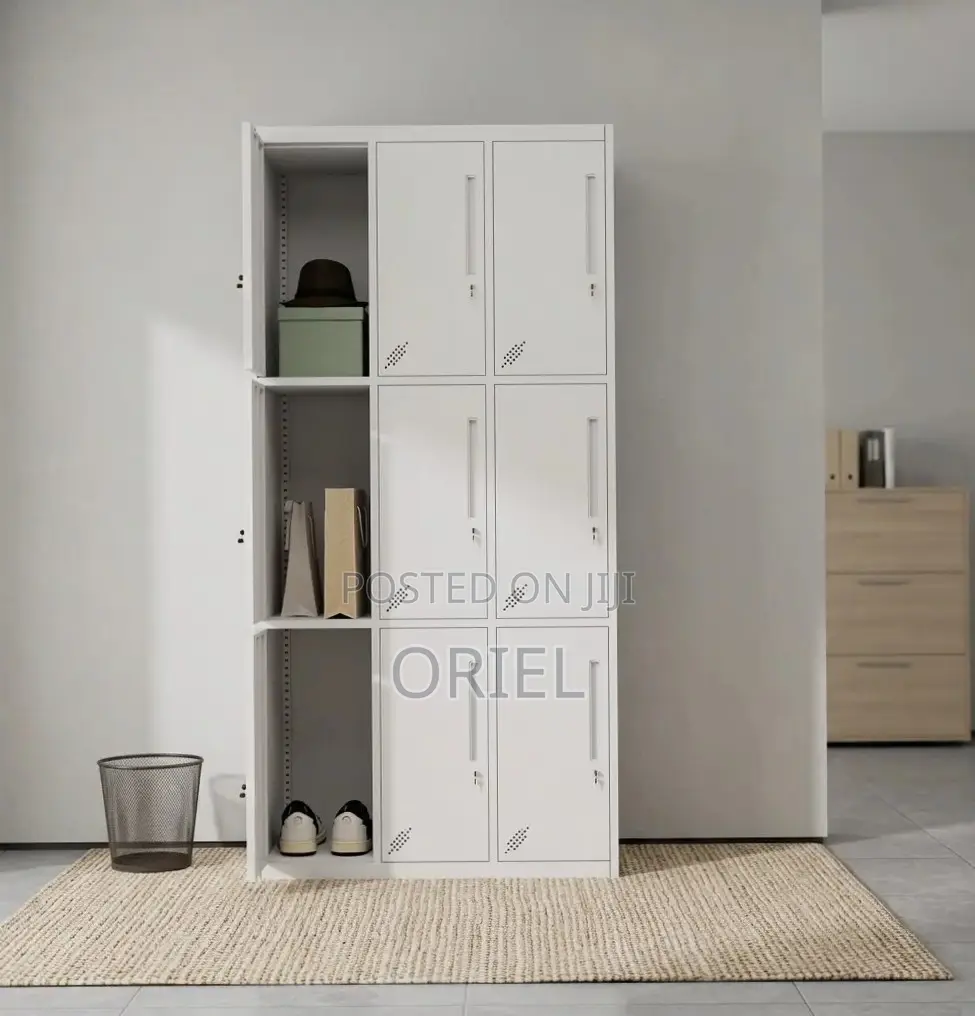 Office Cabinet : Staff 9-Unit Steel Locker Cabinet