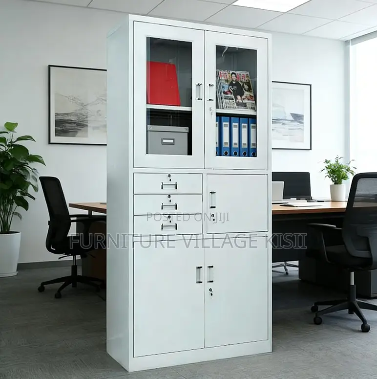 Office Cabinet: 2-Door Metallic Cabinet With Safe