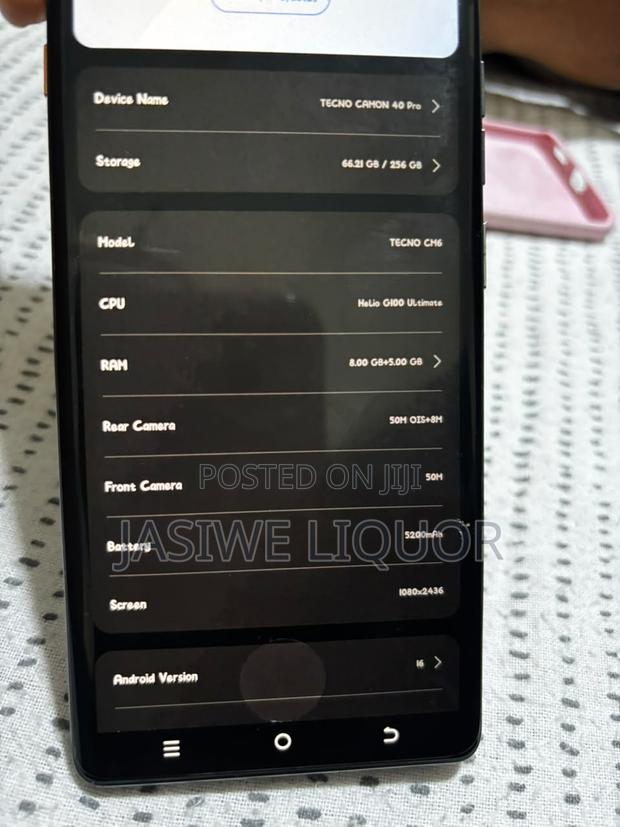 Tecno Camon 40 Pro 4G 256 GB Black
