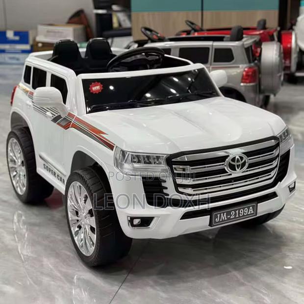 Electric Ride on Car Land Cruiser for Kids 2 to 8yrs (White)
