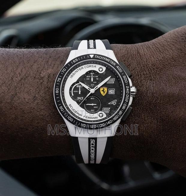 Scuderia Ferrari Inter Corsa Chronograph White/ Black Silicone Strap