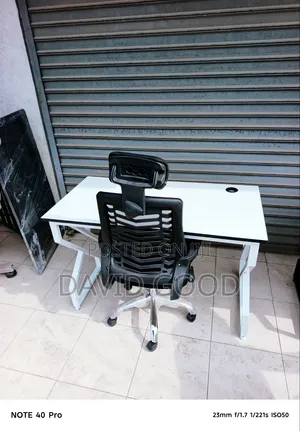 Metallic Table and Chair
