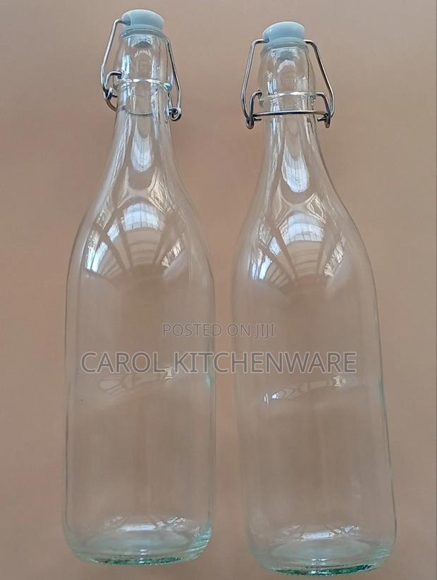 Cling Top Glass Bottle/ 1000 Ml Bon Appetit Glass Bottle