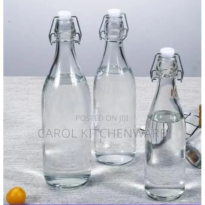 Cling Top Glass Bottle/ 1000 Ml Bon Appetit Glass Bottle
