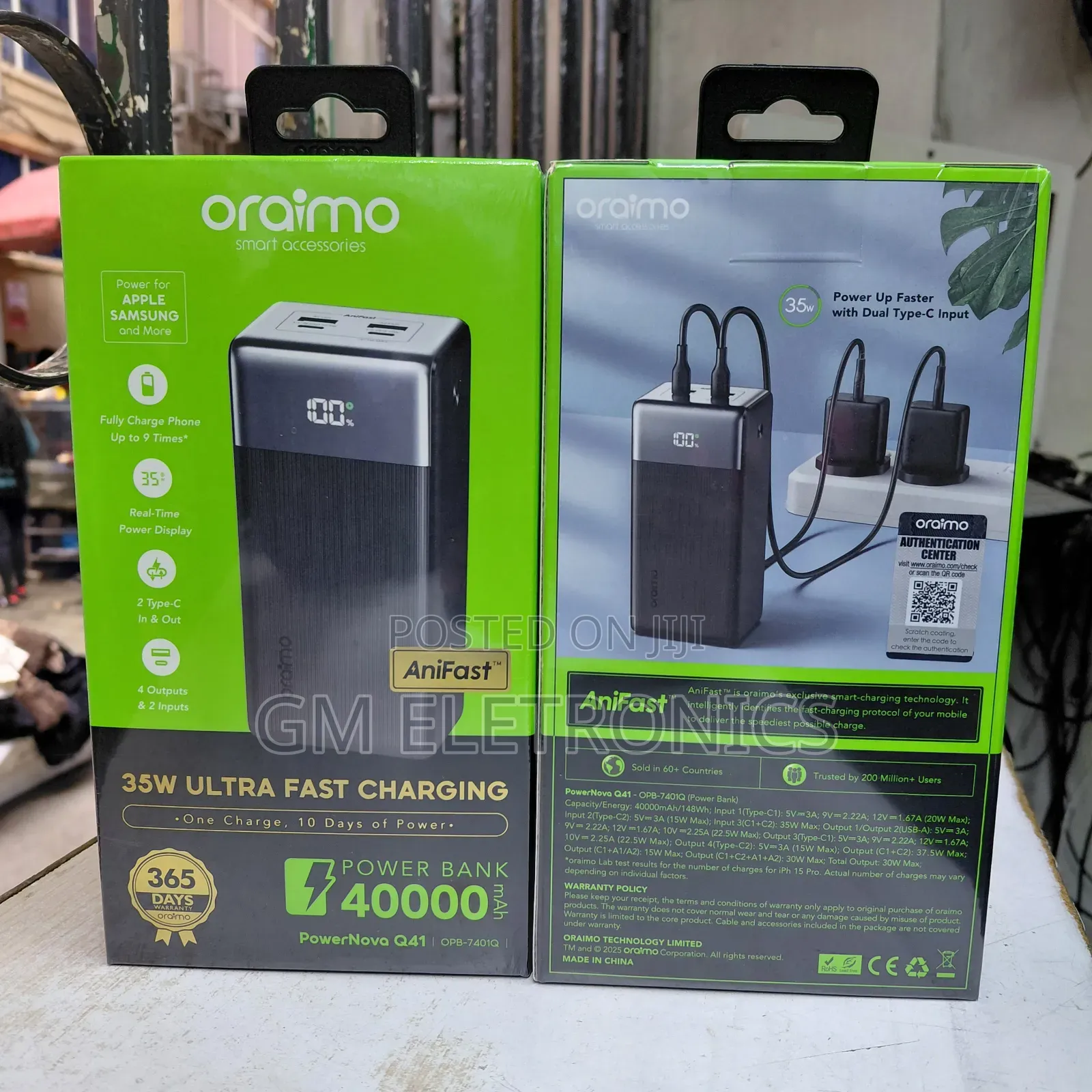 35W Ultra Fast Charging 40000mAH Powernova Q41 With Power Display.