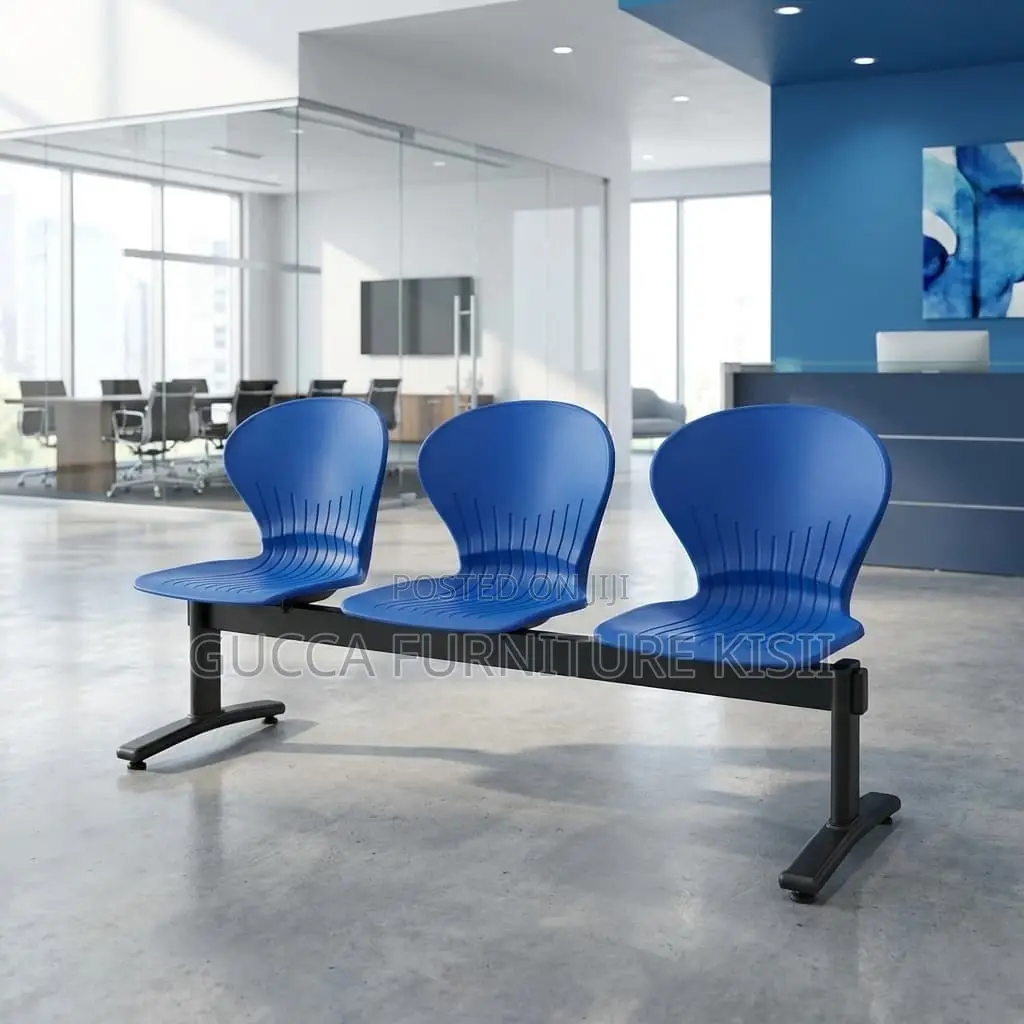 Reception Bench; 3-Link Plastic Reception Benches