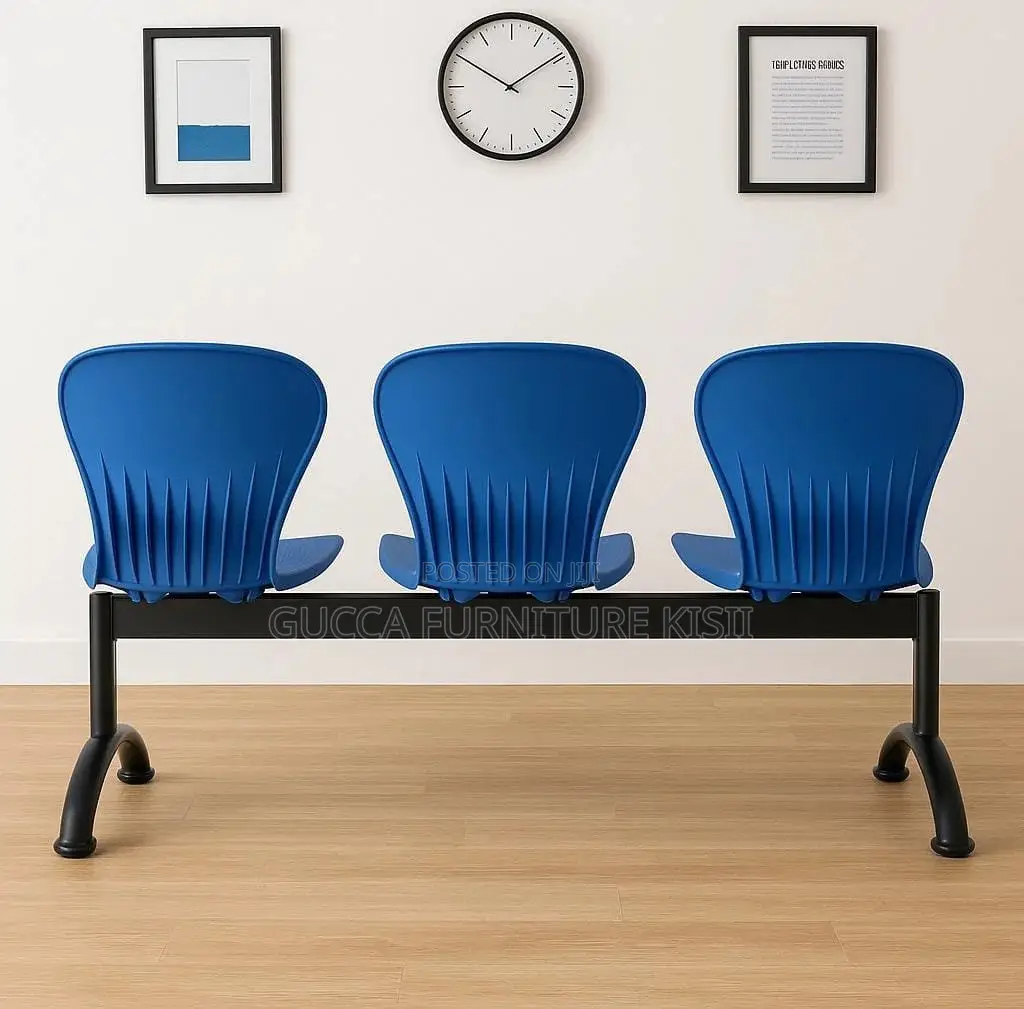 Reception Bench; 3-Link Plastic Reception Benches