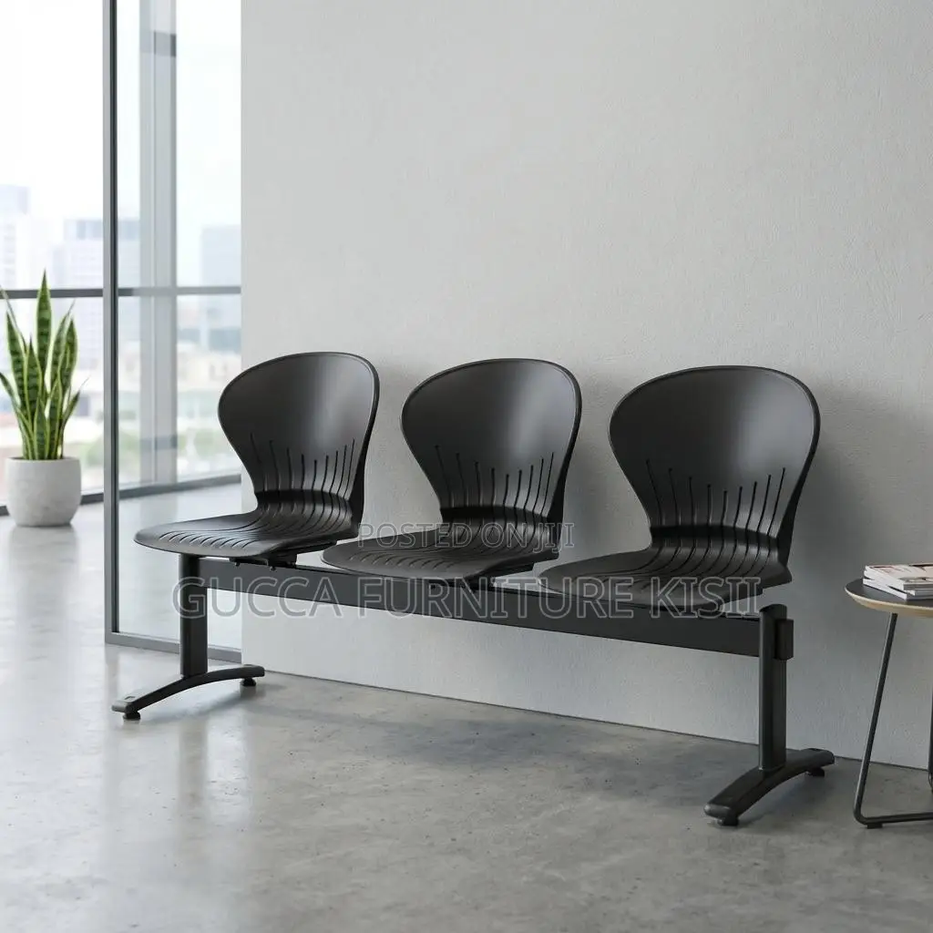 Reception Bench; 3-Link Plastic Reception Benches