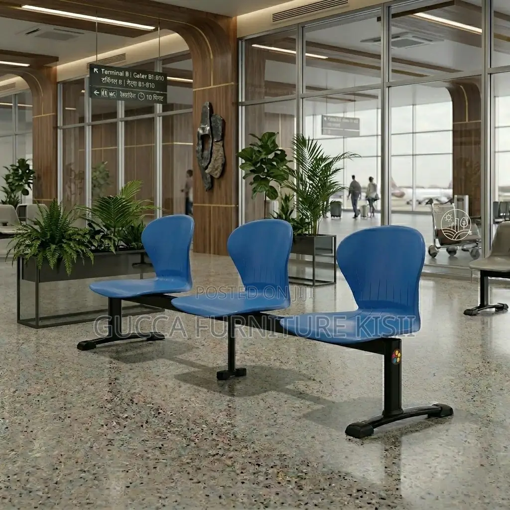 Reception Bench; 3-Link Plastic Reception Benches