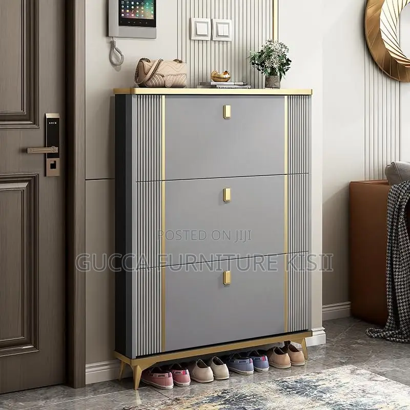Shoe Rack; 3-Drawer Modern Shoe Rack Storage