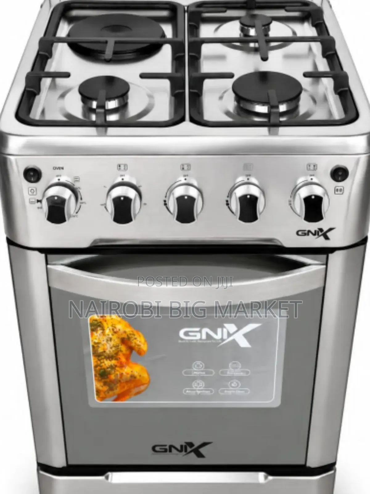 Gnix 50*50 Standing Cooker With Electric Oven