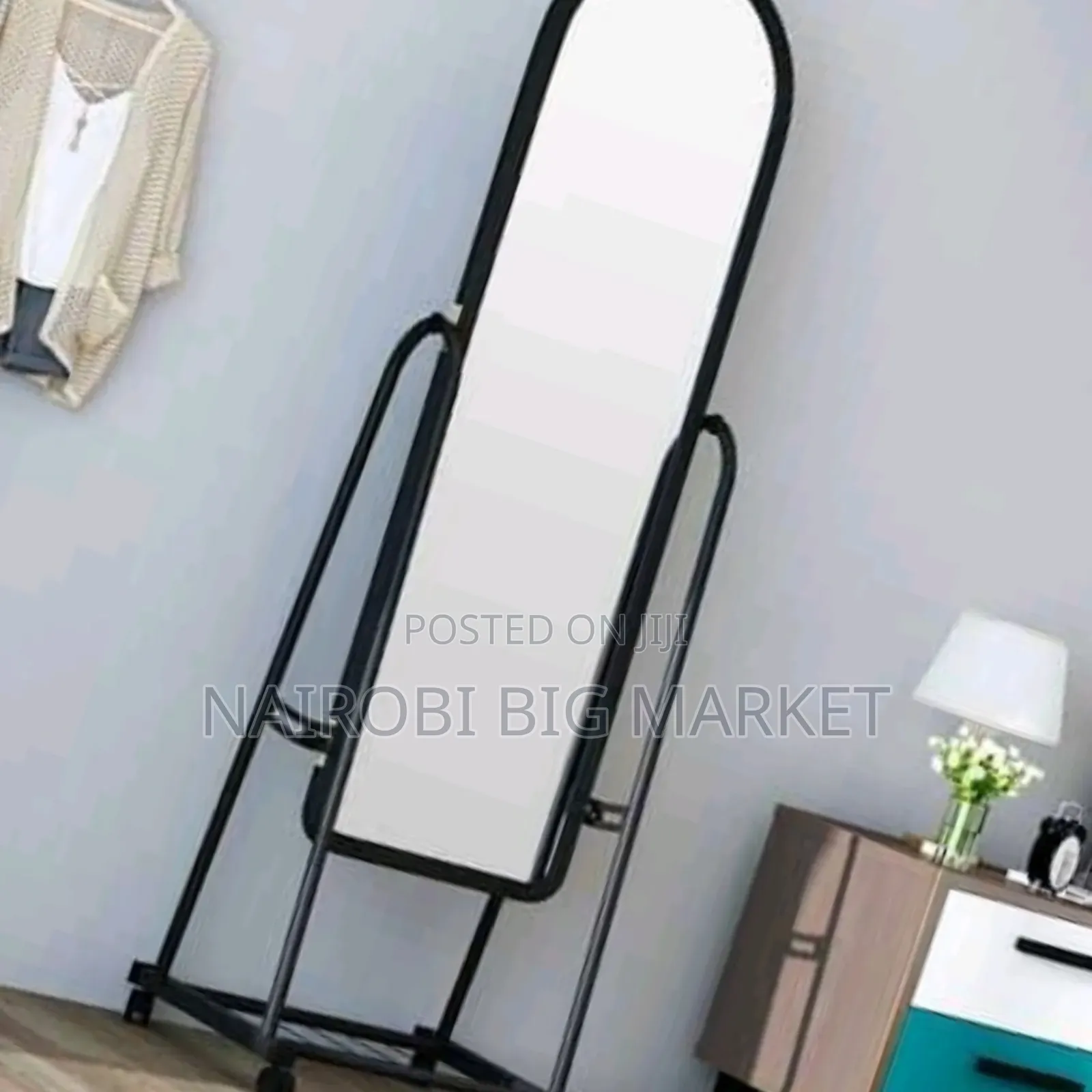 Black Full Length Mirror With Wheels Shoe Rack