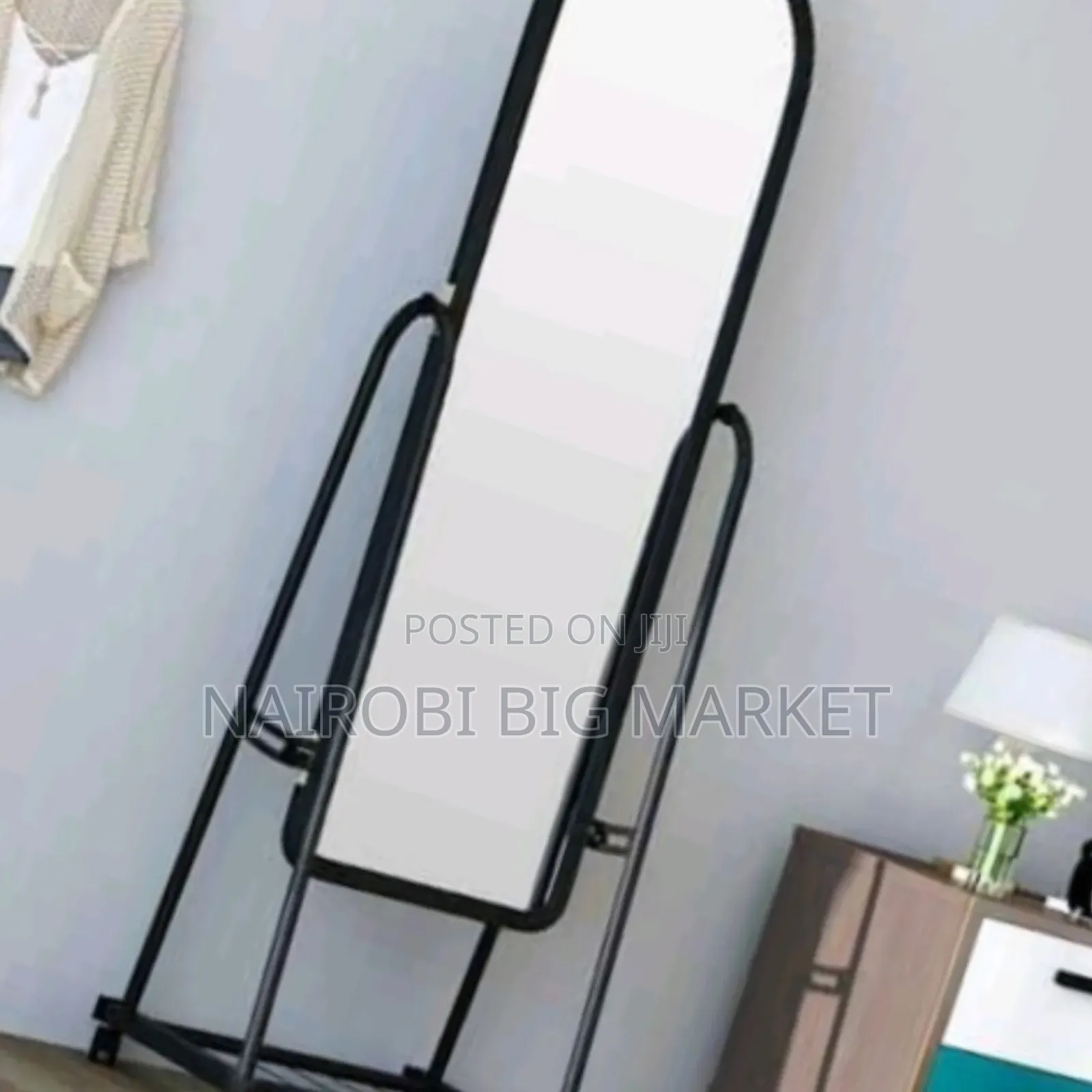 Black Full Length Mirror With Wheels Shoe Rack