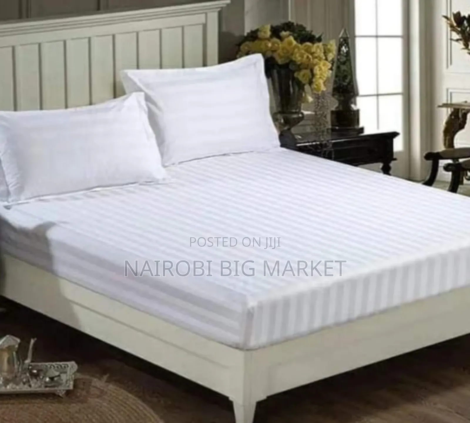 Stripped Bedsheets+ 2 Pillow Cases