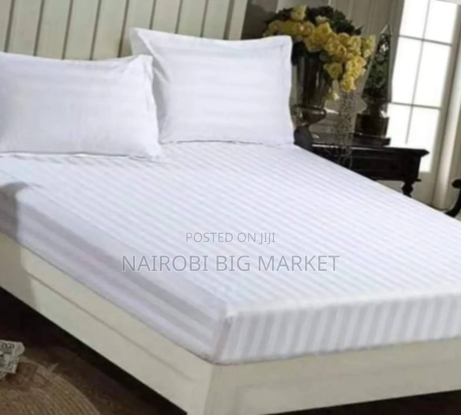Stripped Bedsheets+ 2 Pillow Cases