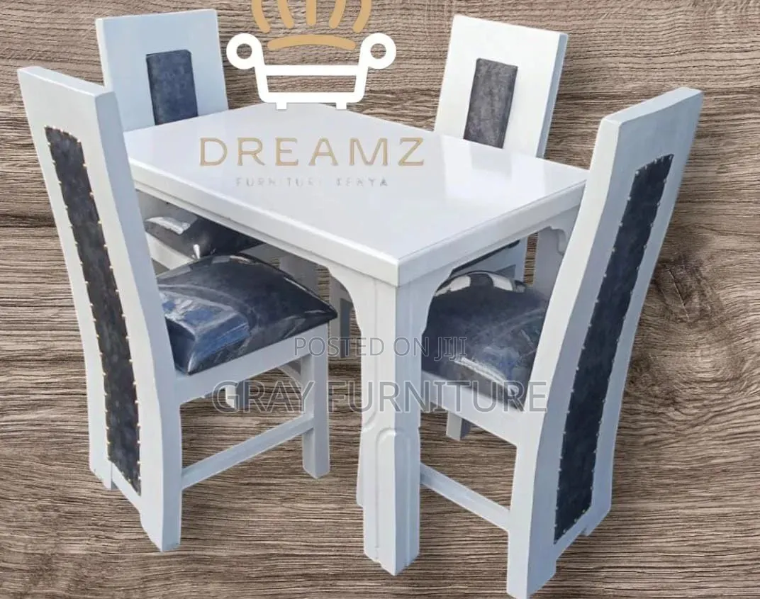 All White Minimalist Dining Set