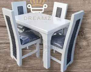 All White Minimalist Dining Set