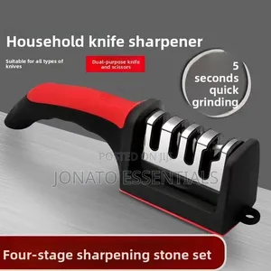 4 Stage Kitchen Knife Sharpener Ergonomic Tool