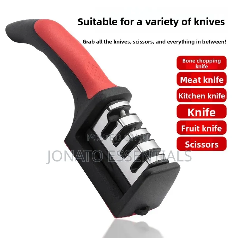 4 Stage Kitchen Knife Sharpener Ergonomic Tool