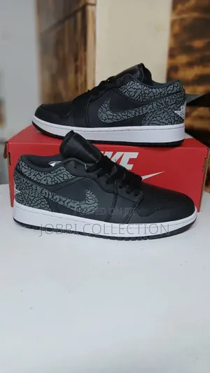 Ar Jordan One Black Elephant Sneakers
