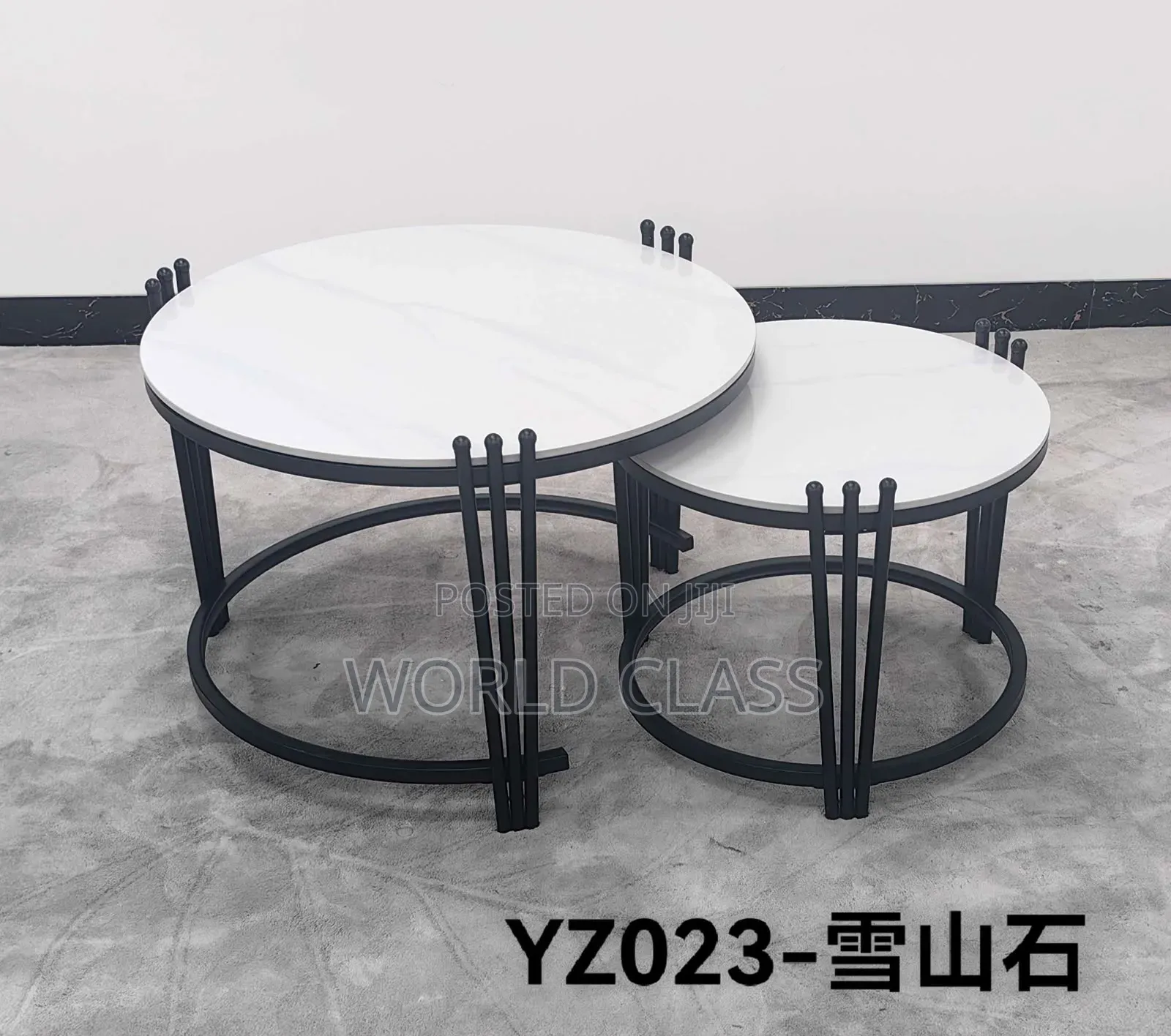 2-Piece Space-Saving Round Nesting Coffee Tables