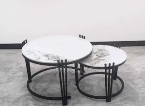 2-Piece Space-Saving Round Nesting Coffee Tables