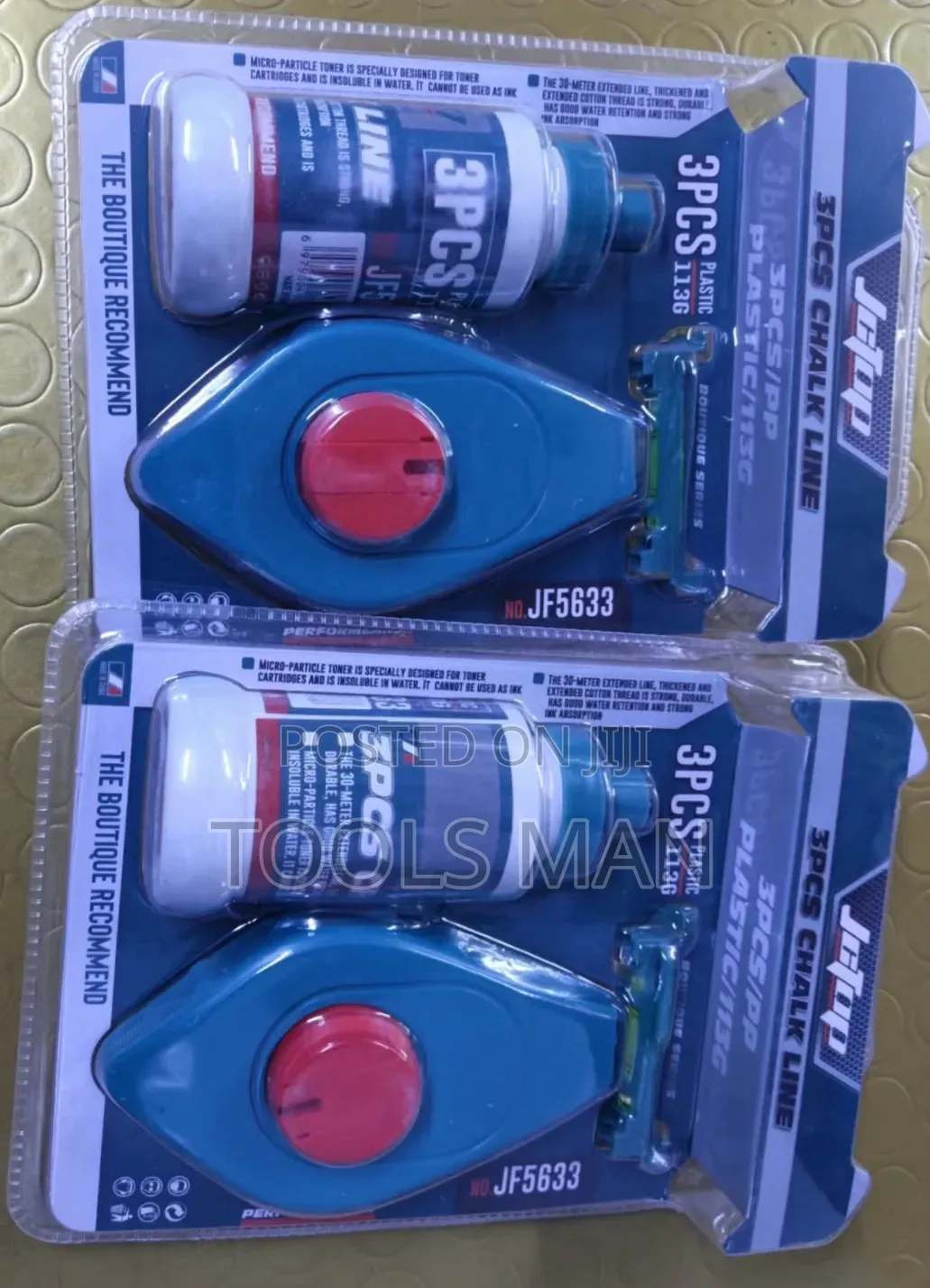 Chalk Line Box Set Jefop 30M Layout Marking Reel 3-Piece Kit JF5633