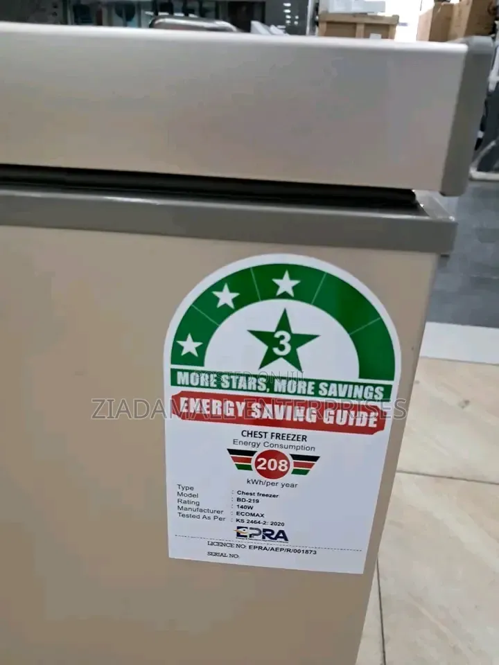 With Sliding Mirror. New Ecomax 219L Freezer. Bigger