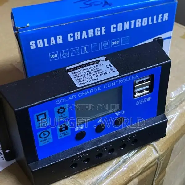30A PWM Solar Controller for 12V 24V Battery Systems