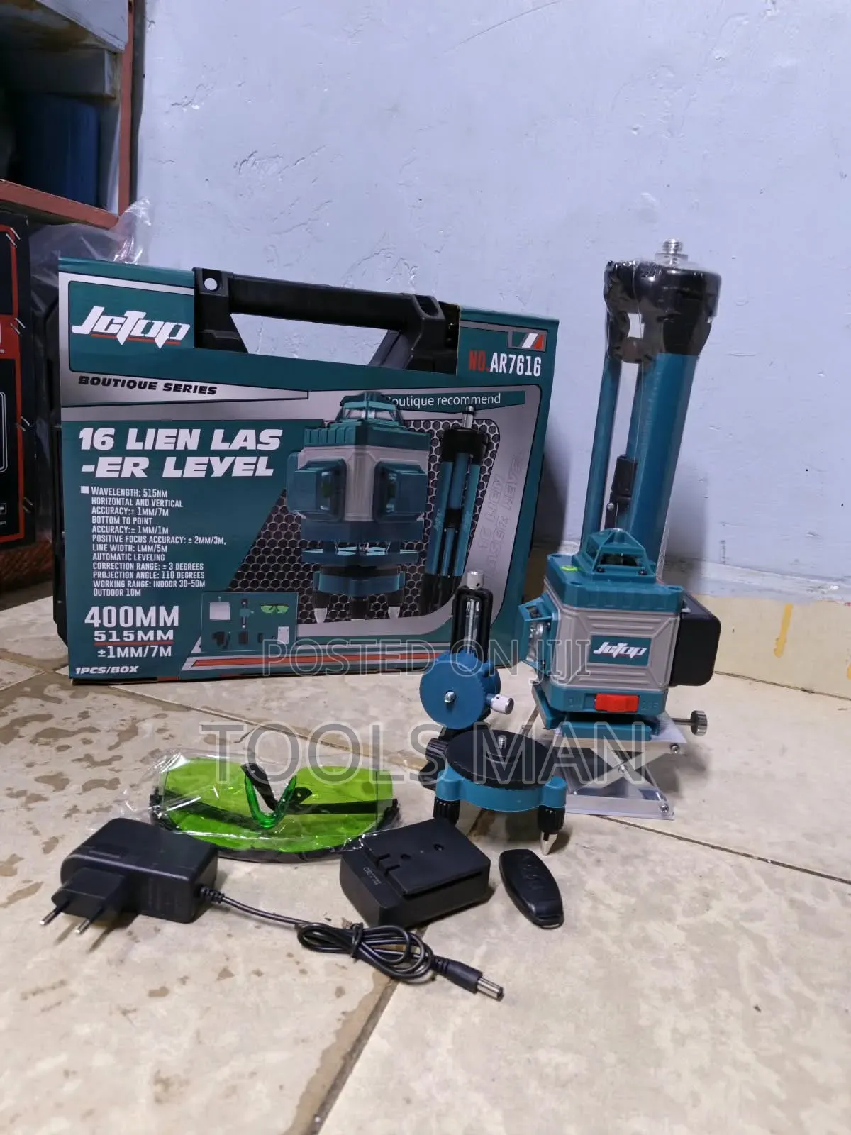 Laser Level 16-Line 4D Green Beam. JCTOP AR7616