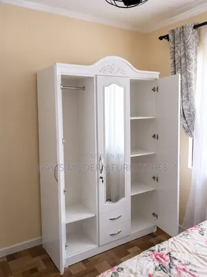 White Wardrobe With Mirror