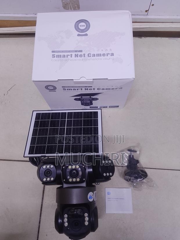 V380 Triple Lens Solar Security Camera With 4G