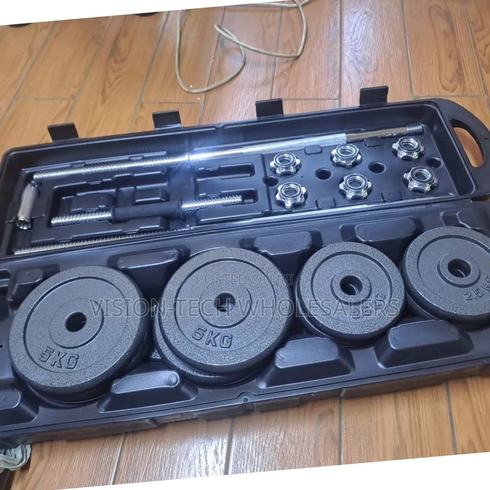 50kg Adjustable Dumbbells Set Home Weight Lifting,;-