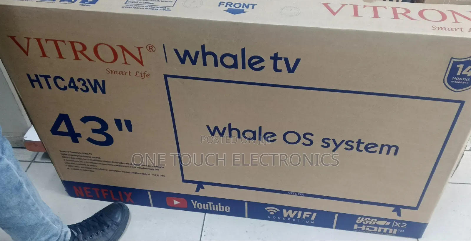 Vitron 43 Inch Whale TV | HTC43W | New 2026 Model